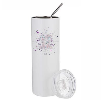 Gemeni Floral Zodiac Stainless Steel Tumbler