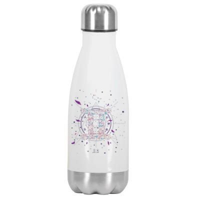 Gemeni Floral Zodiac Stainless Steel Insulated Water Bottle