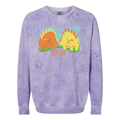 Gemini Dinosaur Colorblast Crewneck Sweatshirt