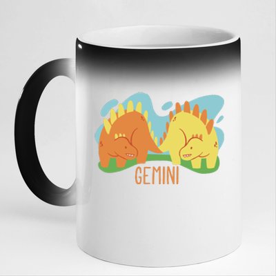 Gemini Dinosaur 11oz Black Color Changing Mug