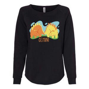 Gemini Dinosaur Womens California Wash Sweatshirt