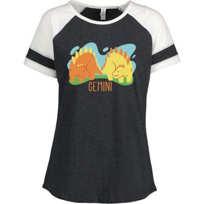 Gemini Dinosaur Enza Ladies Jersey Colorblock Tee