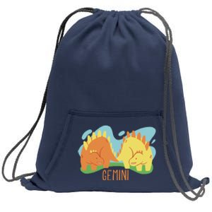 Gemini Dinosaur Sweatshirt Cinch Pack Bag