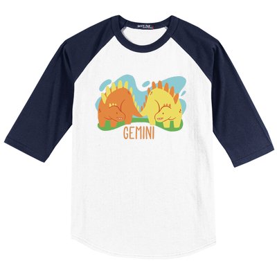 Gemini Dinosaur Baseball Sleeve Shirt