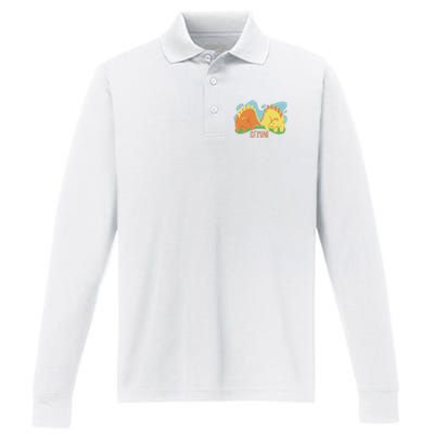 Gemini Dinosaur Performance Long Sleeve Polo