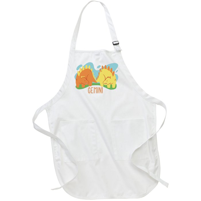 Gemini Dinosaur Full-Length Apron With Pockets