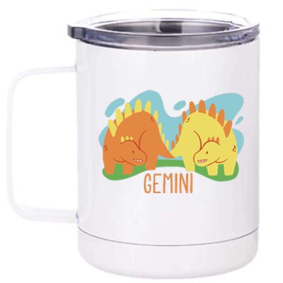 Gemini Dinosaur 12 oz Stainless Steel Tumbler Cup