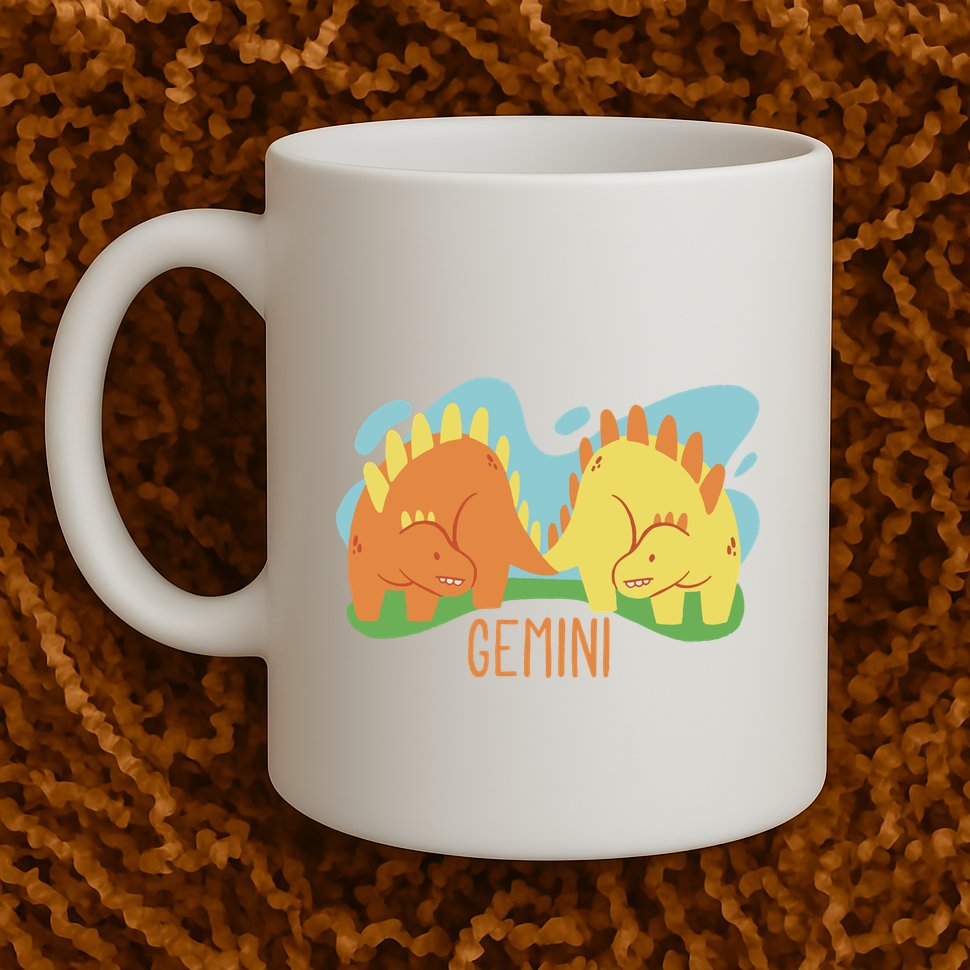 Gemini Dinosaur Mug