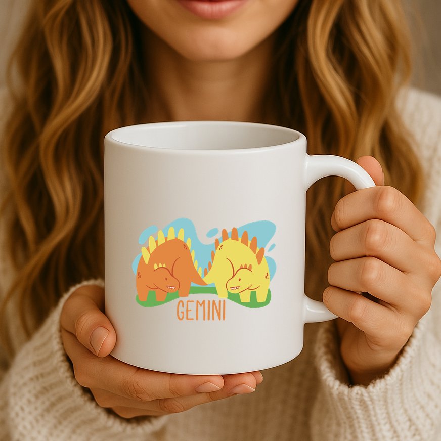 Gemini Dinosaur Mug