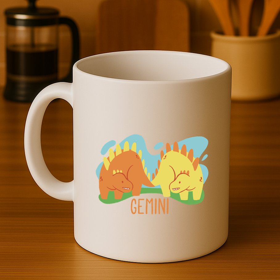 Gemini Dinosaur Mug