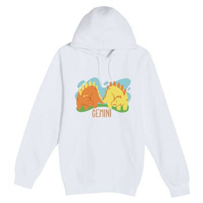 Gemini Dinosaur Premium Pullover Hoodie