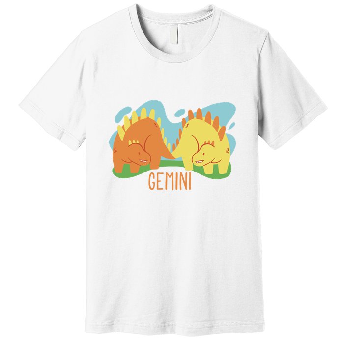 Gemini Dinosaur Premium T-Shirt