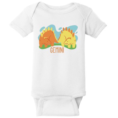 Gemini Dinosaur Baby Bodysuit