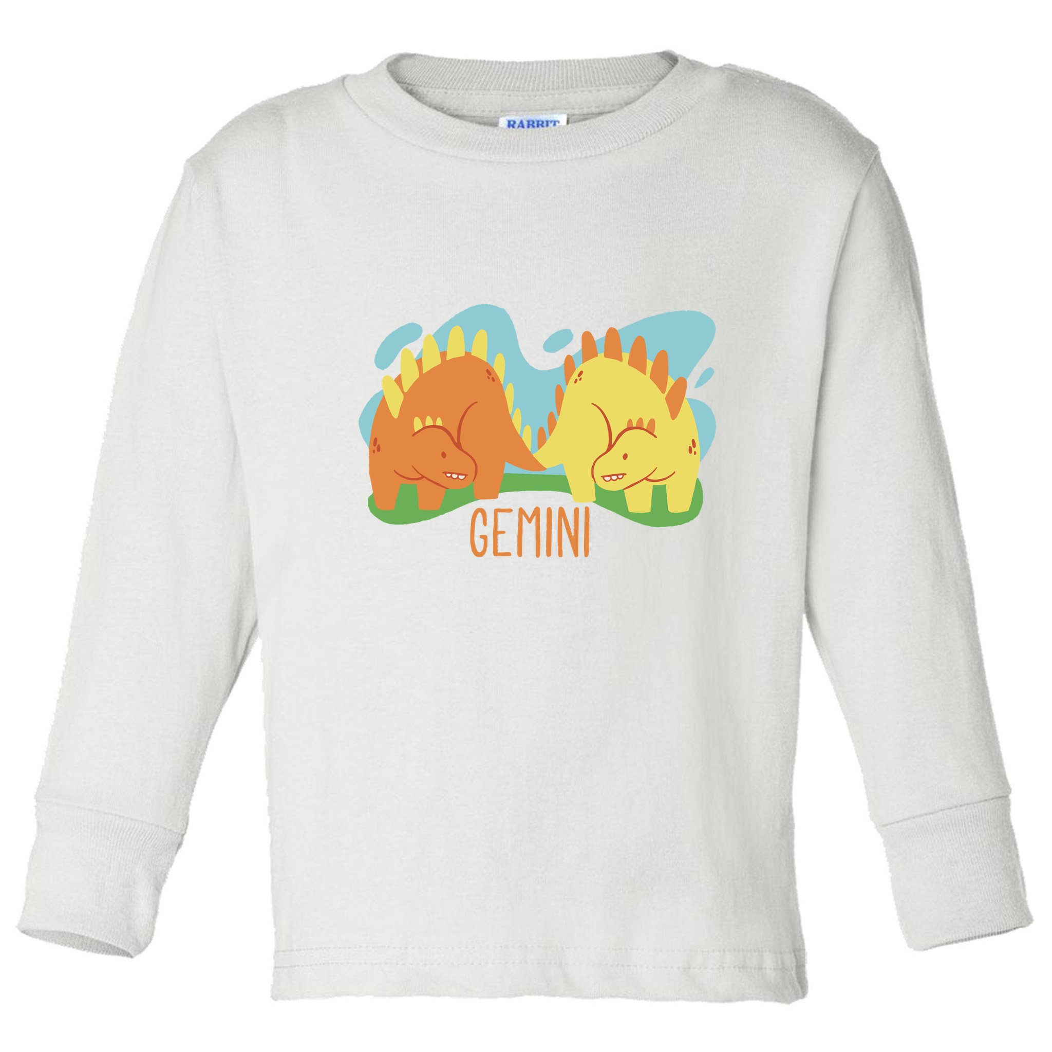 Gemini Dinosaur Toddler Long Sleeve Shirt
