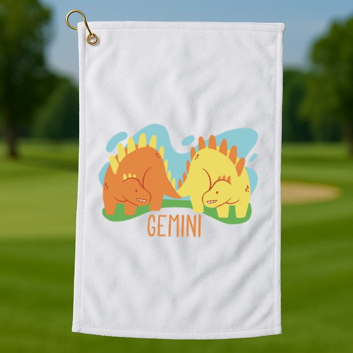 Gemini Dinosaur Golf Towel
