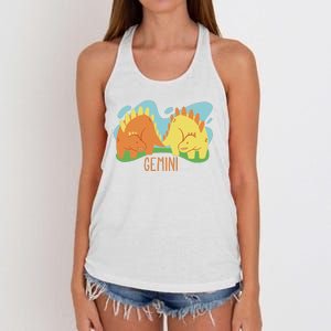 Gemini Dinosaur Women's Knotted Racerback Tank