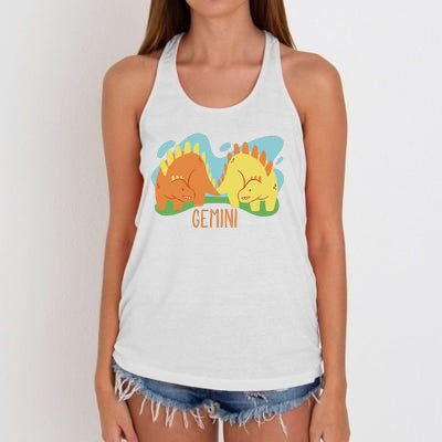 Gemini Dinosaur Women's Knotted Racerback Tank