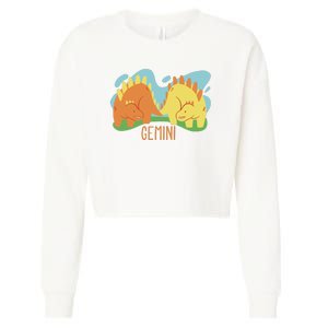 Gemini Dinosaur Cropped Pullover Crew