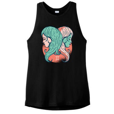 Gemini Zodiac Girl Ladies PosiCharge Tri-Blend Wicking Tank