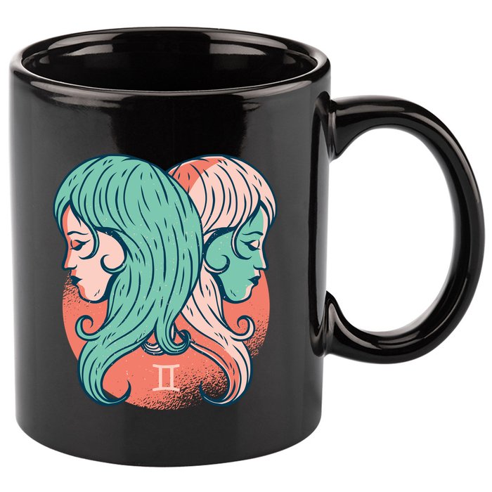 Gemini Zodiac Girl 11oz C Handle Ceramic Mug