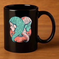 Gemini Zodiac Girl 11oz C Handle Ceramic Mug
