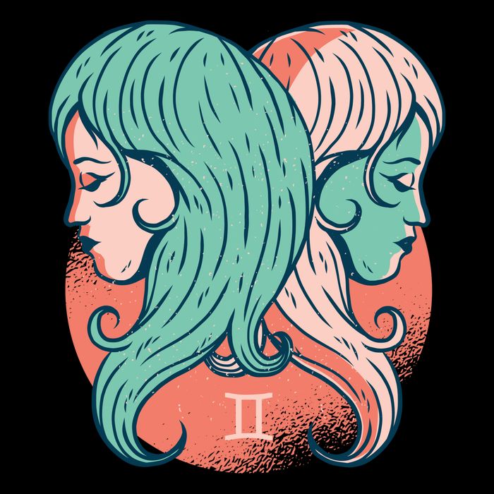Gemini Zodiac Girl Drawstring Bag