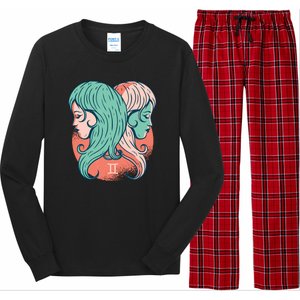 Gemini Zodiac Girl Long Sleeve Pajama Set