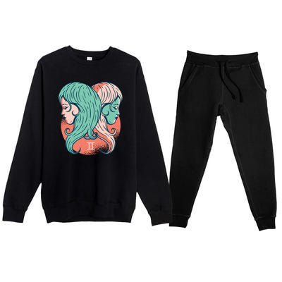 Gemini Zodiac Girl Premium Crewneck Sweatsuit Set