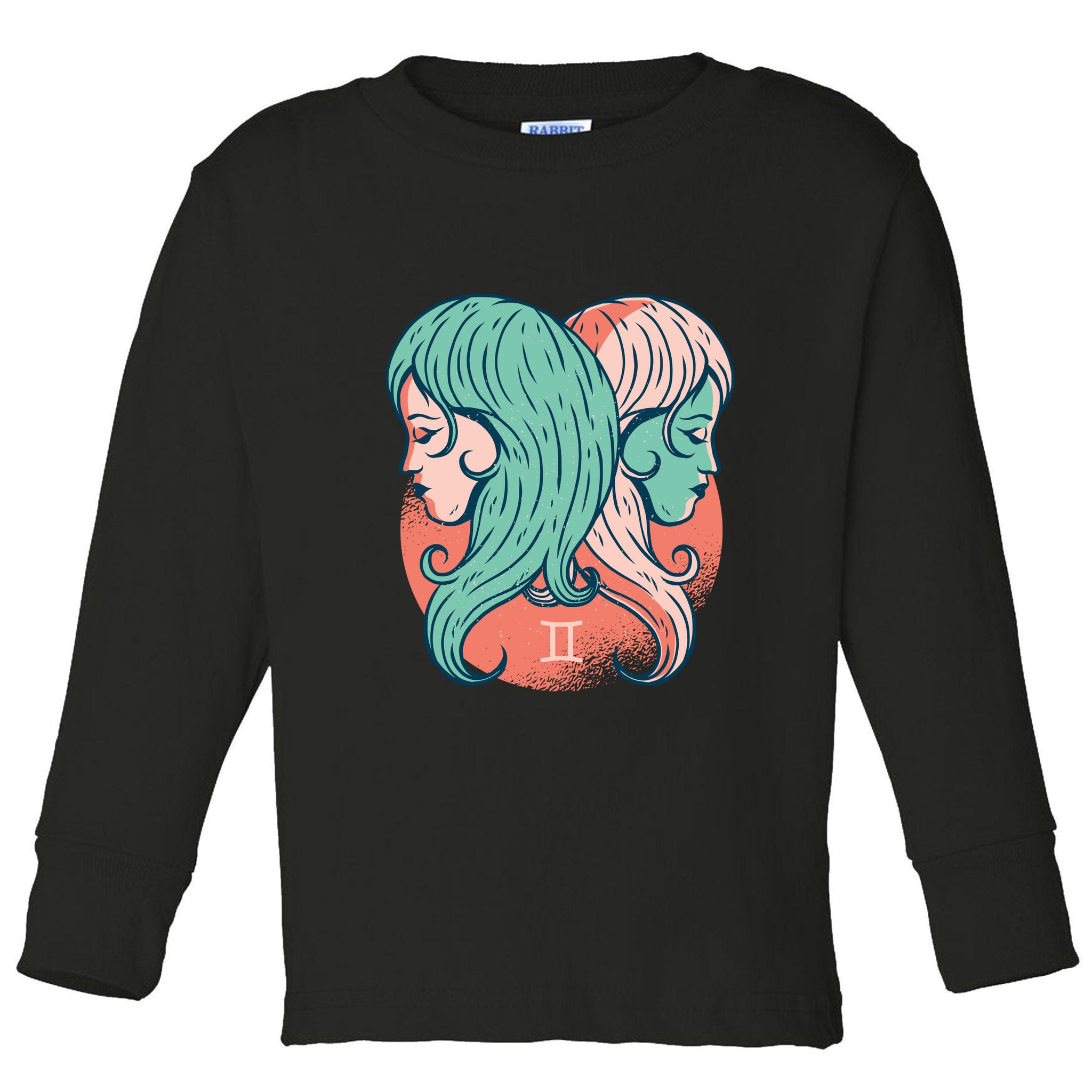 Gemini Zodiac Girl Toddler Long Sleeve Shirt