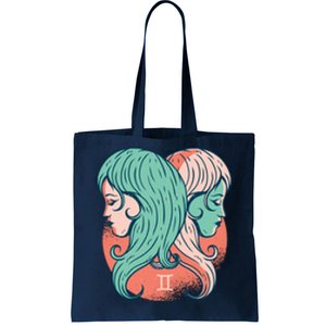 Gemini Zodiac Girl Tote Bag