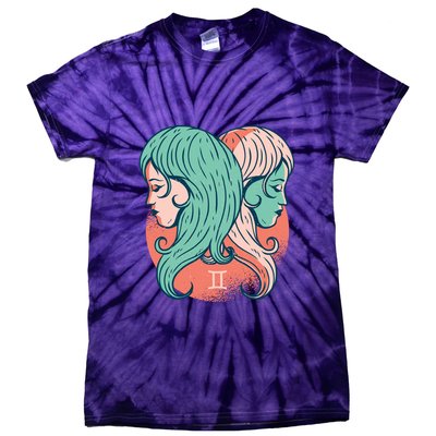 Gemini Zodiac Girl Tie-Dye T-Shirt