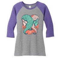 Gemini Zodiac Girl Women's Tri-Blend 3/4-Sleeve Raglan Shirt