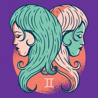Gemini Zodiac Girl Women's V-Neck T-Shirt