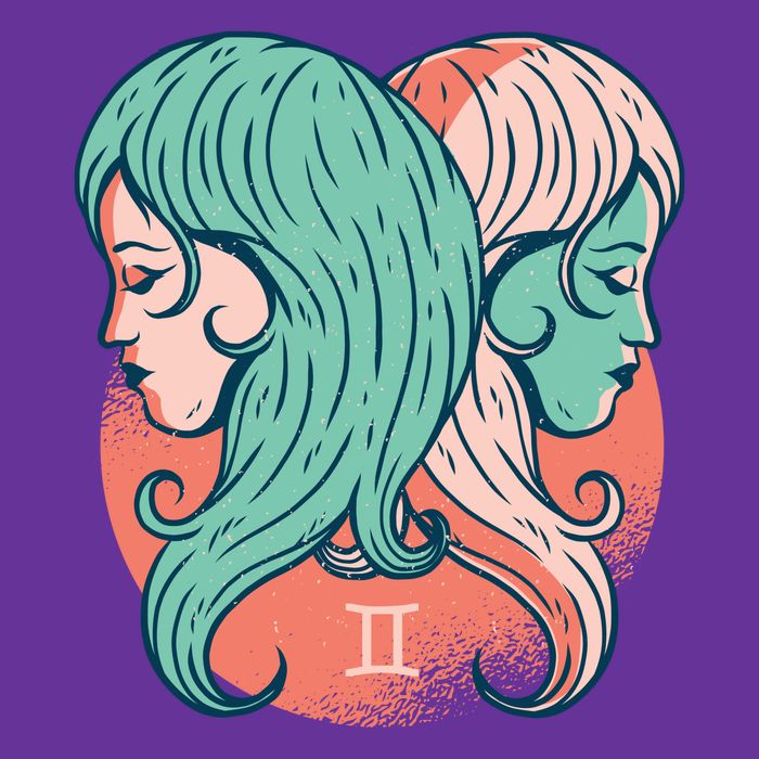 Gemini Zodiac Girl Women's V-Neck T-Shirt