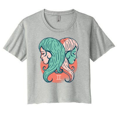 Gemini Zodiac Girl Women's Crop Top Tee