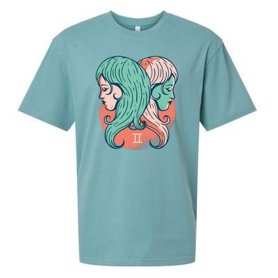 Gemini Zodiac Girl Sueded Cloud Jersey T-Shirt