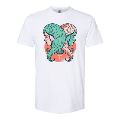 Gemini Zodiac Girl Softstyle® CVC T-Shirt