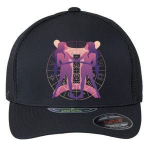 Gemini Zodiac Symbol Flexfit Unipanel Trucker Cap