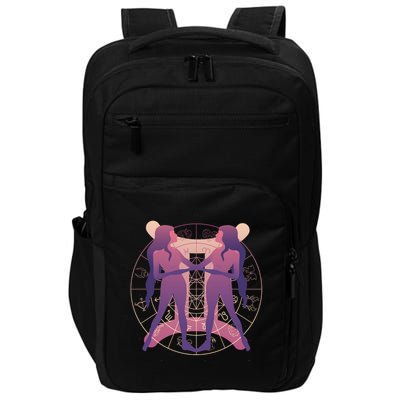 Gemini Zodiac Symbol Impact Tech Backpack