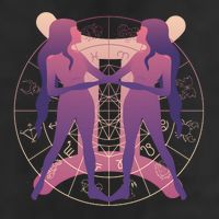 Gemini Zodiac Symbol 25L Jumbo Tote