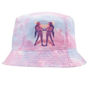 Gemini Zodiac Symbol Tie-Dyed Bucket Hat