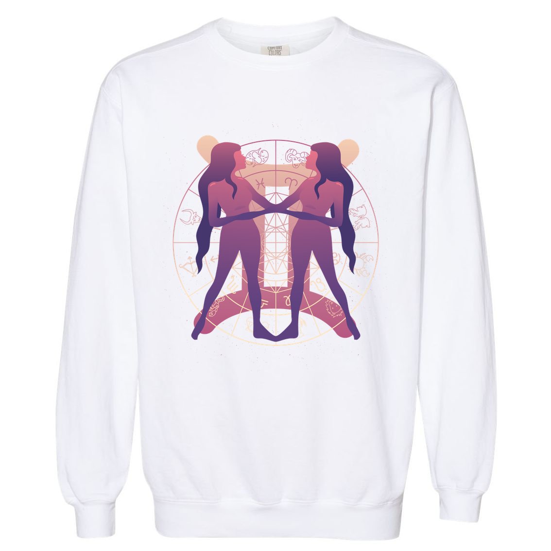 Gemini Zodiac Symbol Garment-Dyed Sweatshirt