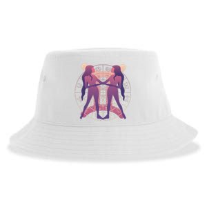 Gemini Zodiac Symbol Sustainable Bucket Hat