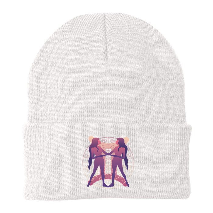 Gemini Zodiac Symbol Knit Cap Winter Beanie