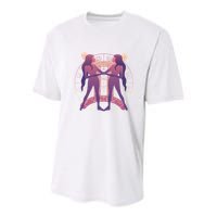 Gemini Zodiac Symbol Youth Performance Sprint T-Shirt