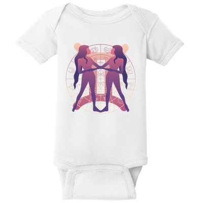 Gemini Zodiac Symbol Baby Bodysuit