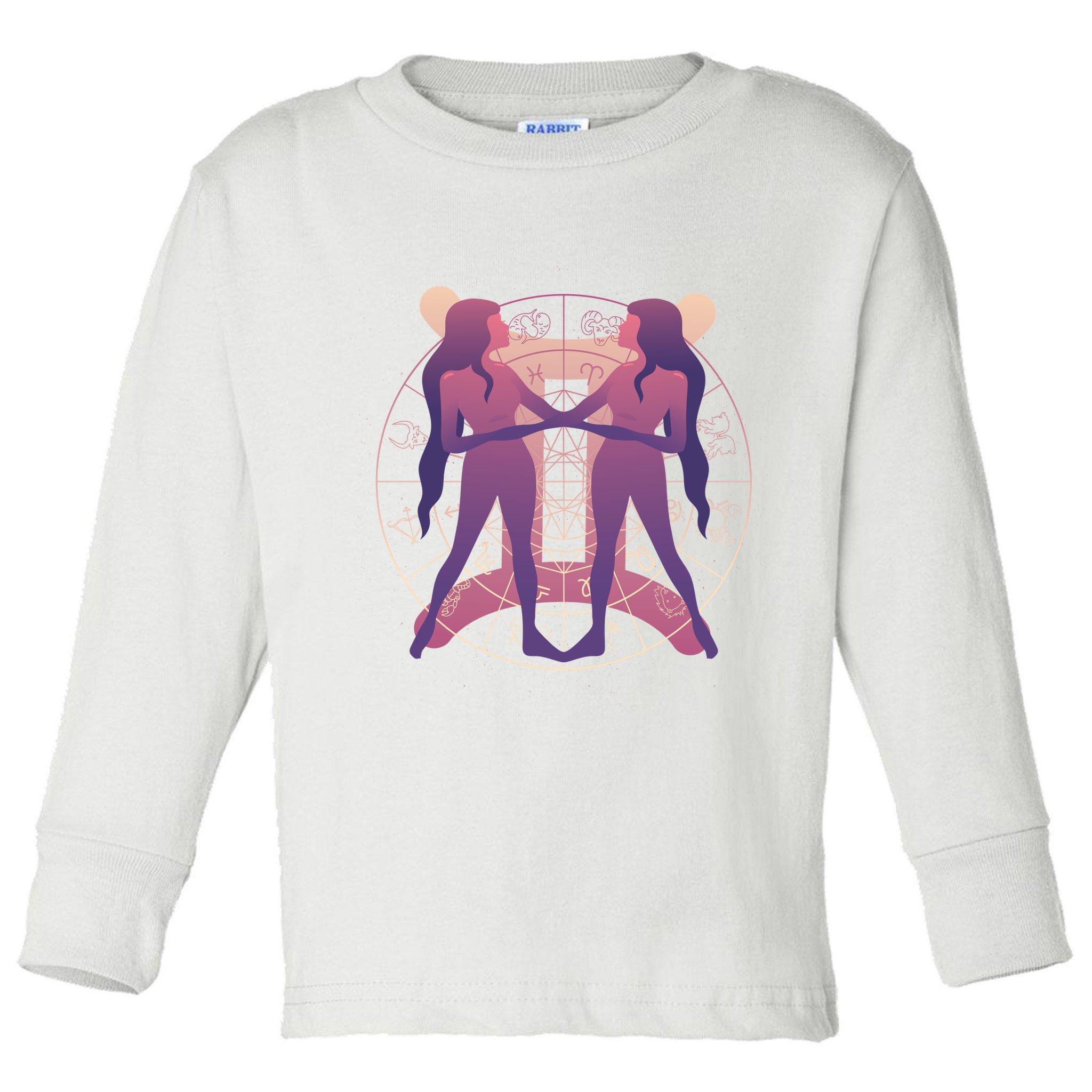 Gemini Zodiac Symbol Toddler Long Sleeve Shirt