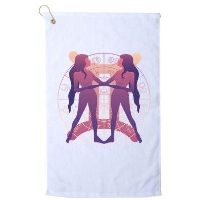 Gemini Zodiac Symbol Golf Towel