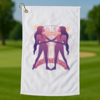 Gemini Zodiac Symbol Golf Towel