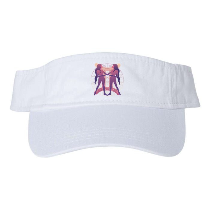 Gemini Zodiac Symbol Valucap Bio-Washed Visor